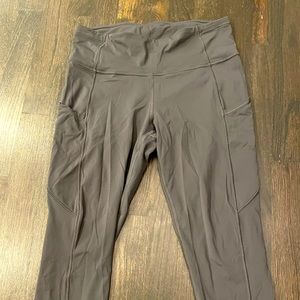 Lululemon Fast and Free High-Rise Crop 19" Size 8 Gray
